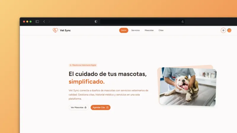 Screenshot of Vet Sync - Gestión de citas veterinarias para mascotas